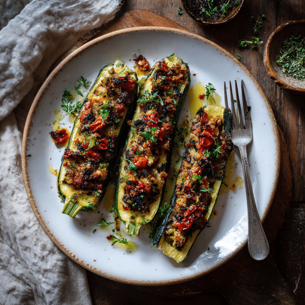 younes homemade Mediterranean Stuffed Zucchini overhead food 44fd28e1 fb89 4a17 8931 8ad695c01bf6 3