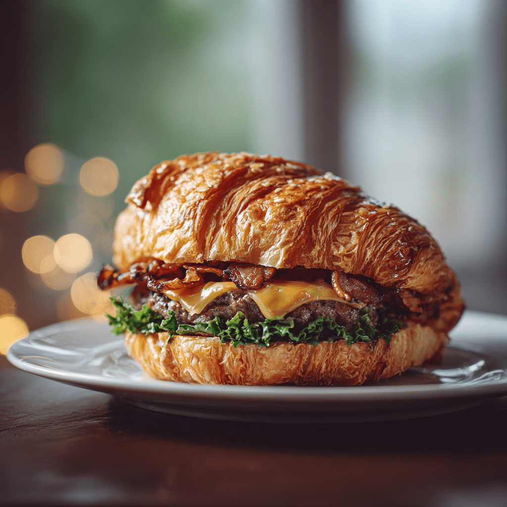 Croissant smash burger