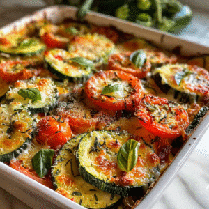Parmesan Tomato Zucchini Bake