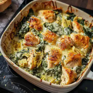 Spinach and Artichoke Chicken Casserole