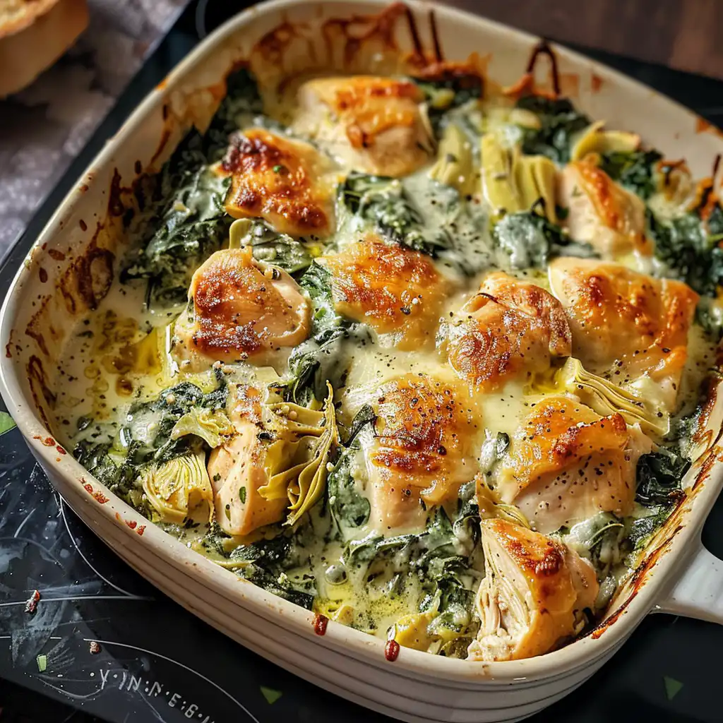 Spinach and Artichoke Chicken Casserole