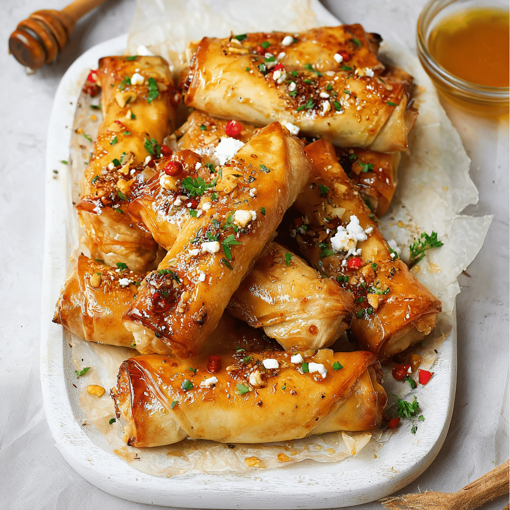 Chili Honey Feta Rolls
