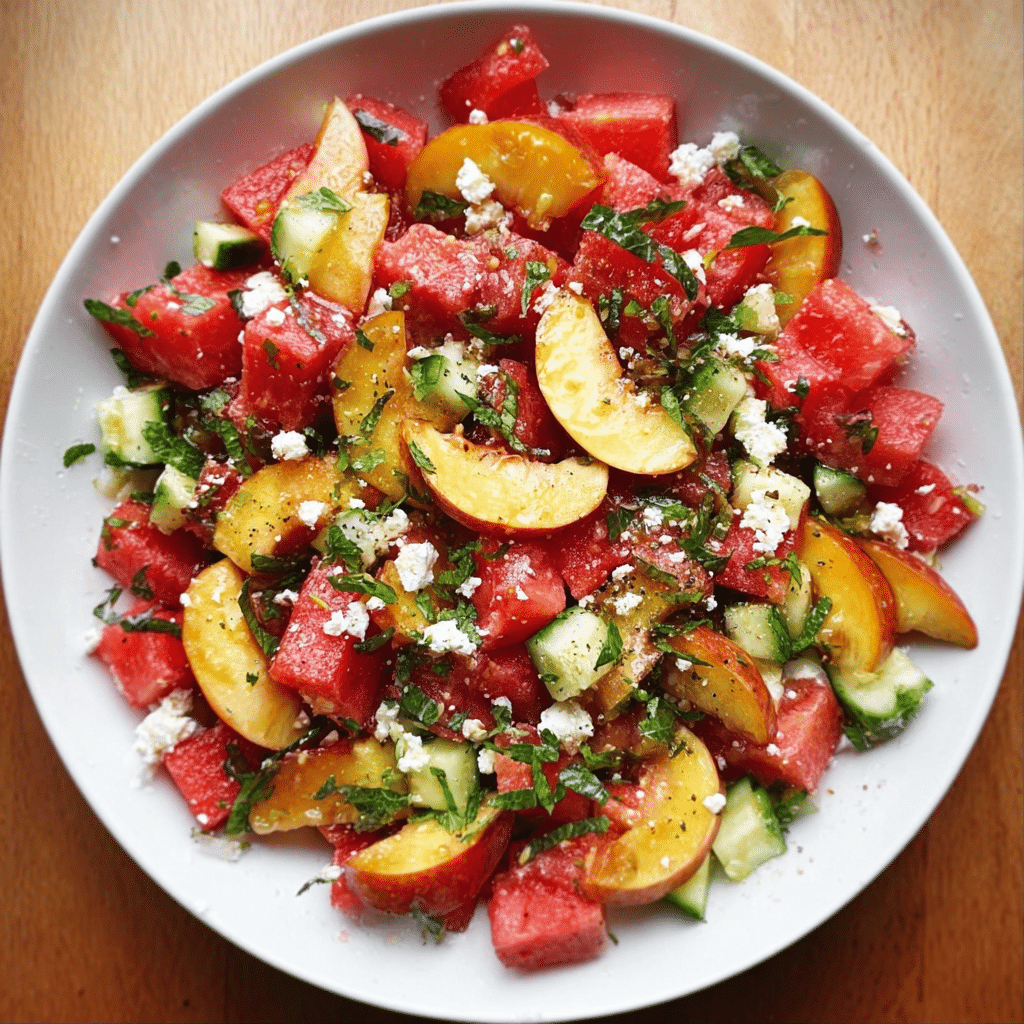 Peach Watermelon Salad
