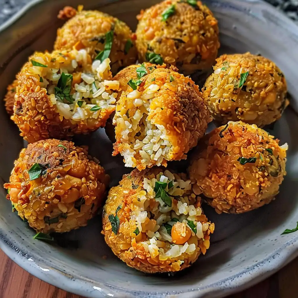 Baked Chickpea and Rice Balls