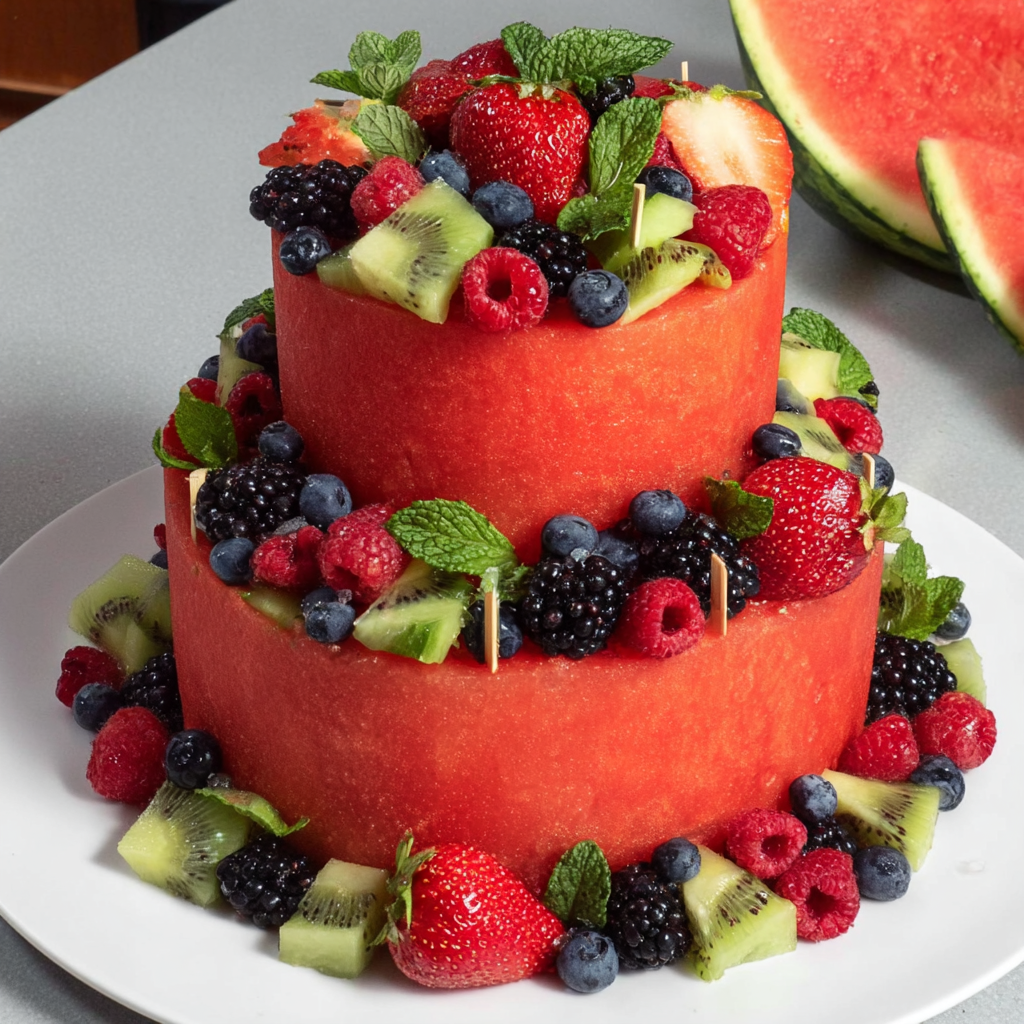 Watermelon Fruit Cake 4 Watermelon Fruit Cake