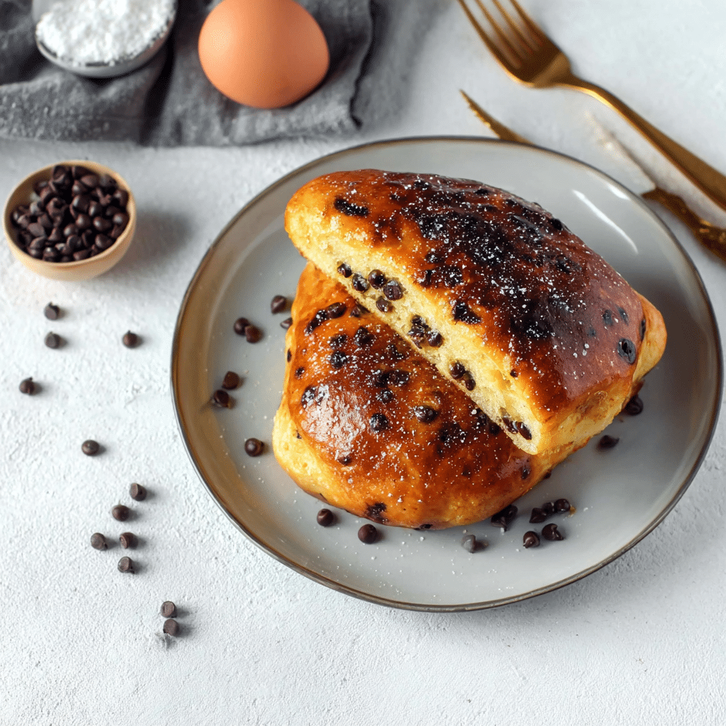 Chocolate Chip Vanilla Custard Brioche