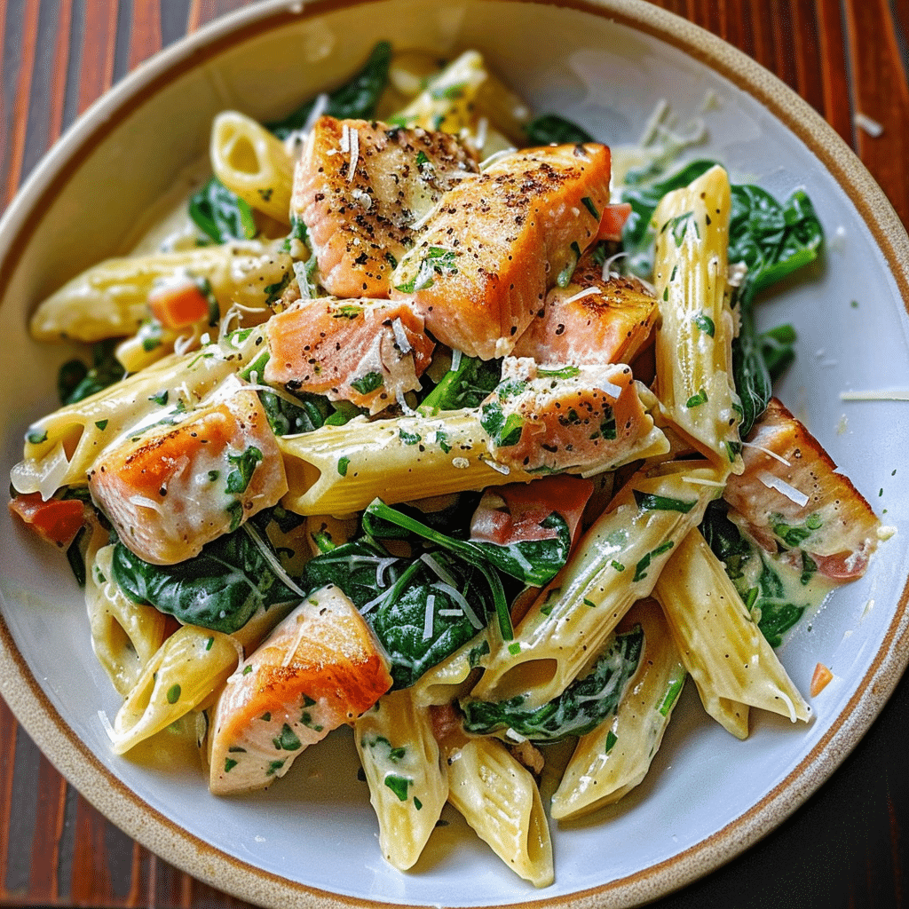 Spinach Salmon Pasta