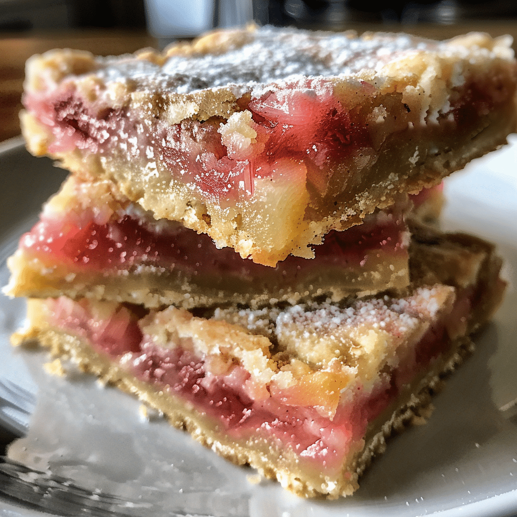Rhubarb Shortbread Bars
