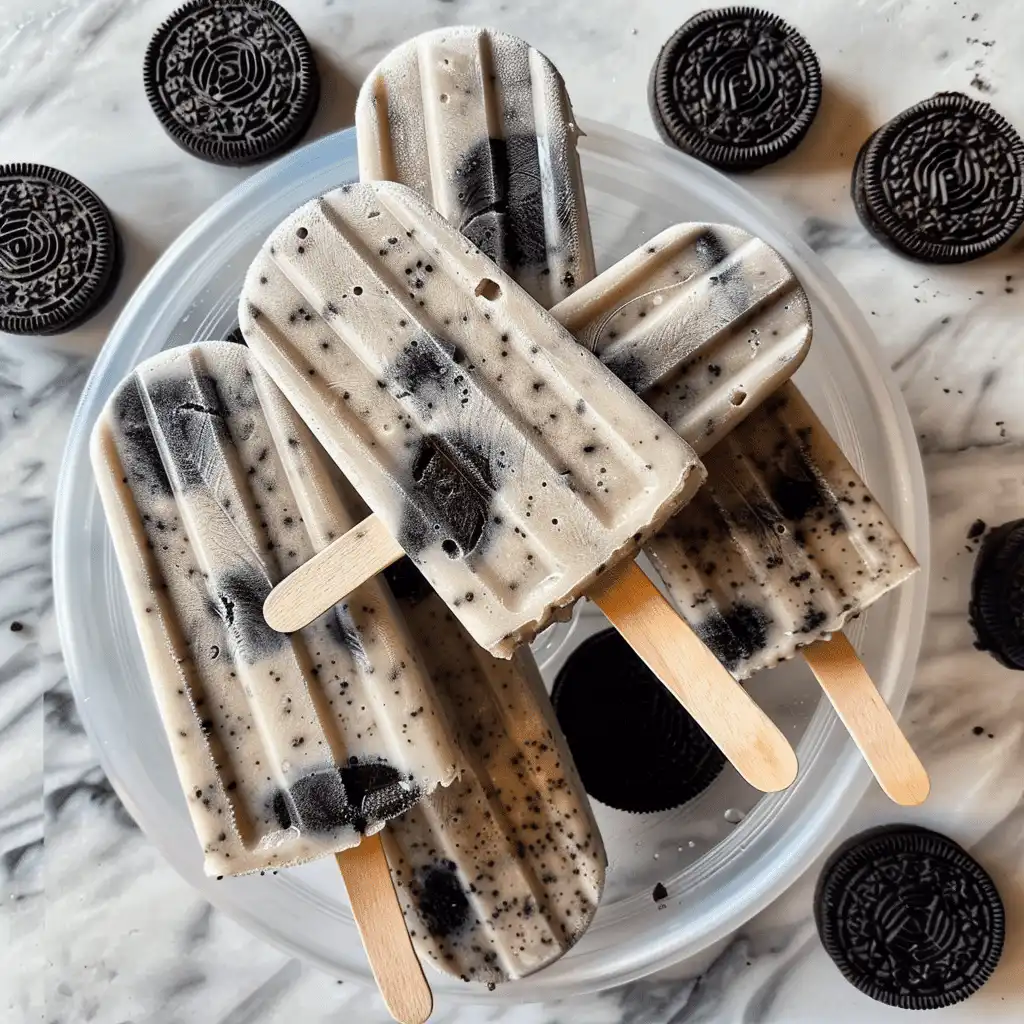 Oreo popsicles