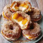 Peach Cobbler Cheesecake Donuts