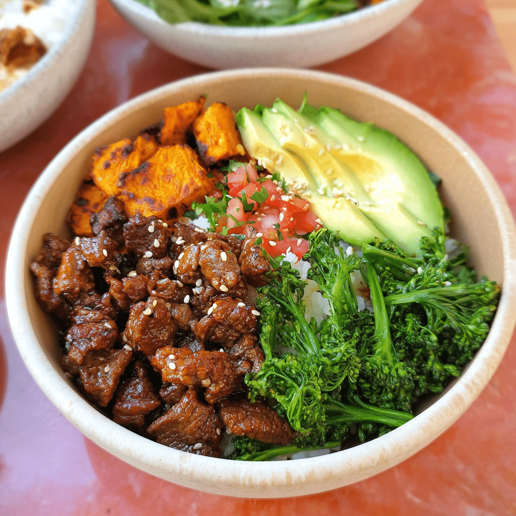 Hot Honey Beef Bowls