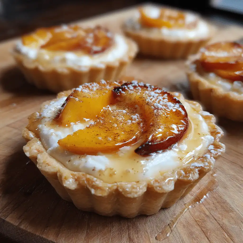 Mini Peach and Cream Cheese Tarts