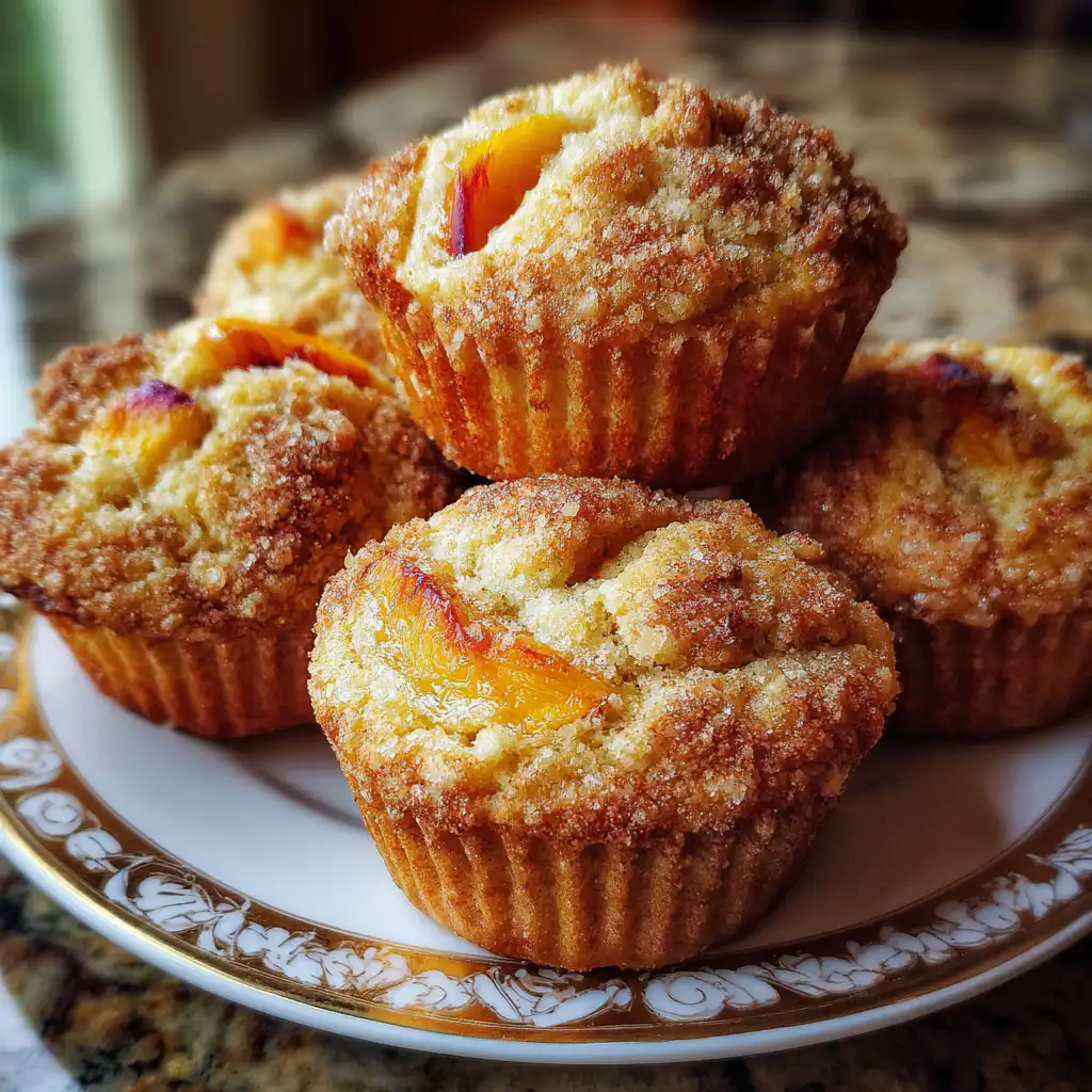 Peach Cobbler Muffins