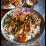 Spicy Mayo Shrimp Bowls with Rice That Everyone Will Love