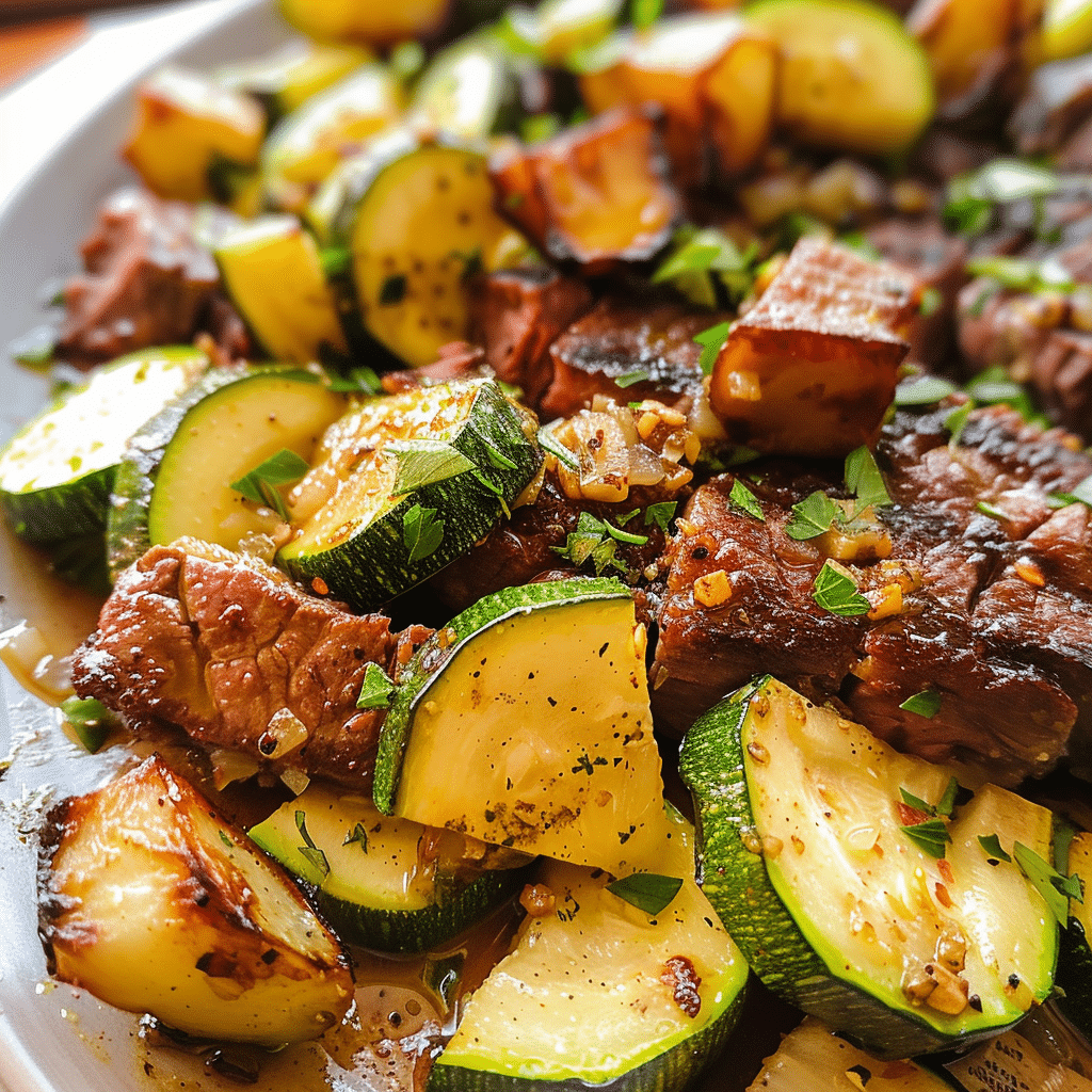 Garlic Butter Steak and Zucchini Recipe for Amazing Flavor