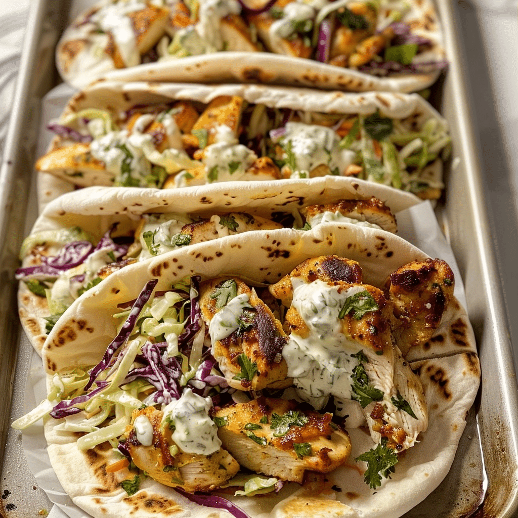 Sheet Pan Chicken Pitas with Fresh Herb Ranch Slaw 5 image 1783692752624