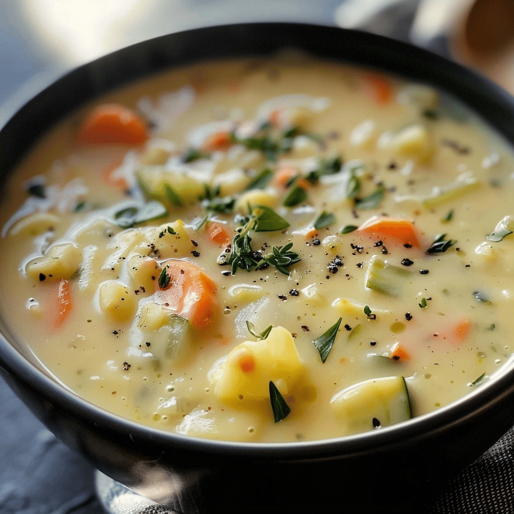 Healthy Creamy Vegetable Soup Recipe
