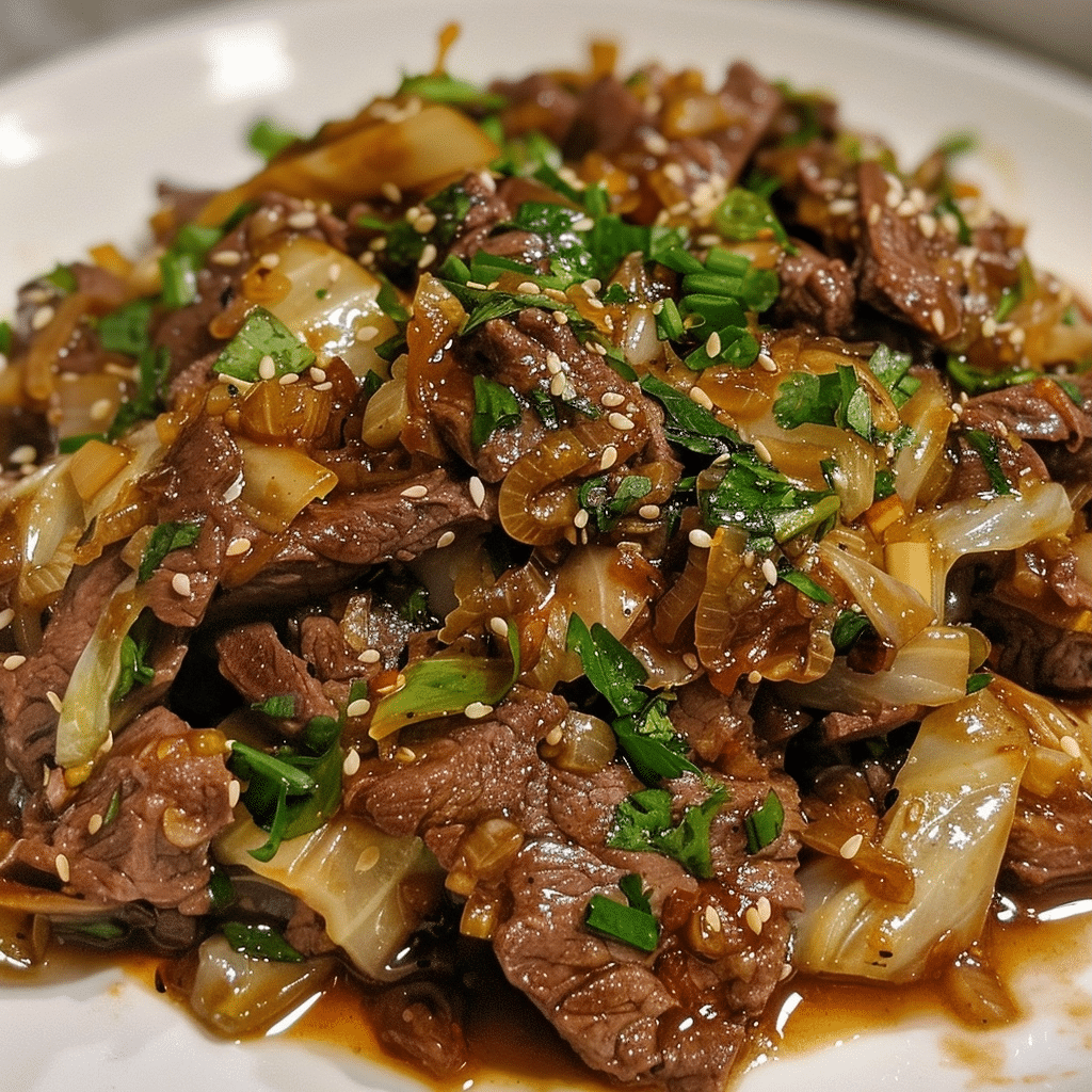 Low Carb Mongolian Beef and Cabbage Recipe