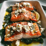 Mediterranean Baked Salmon with Feta and Spinach 6 Mediterranean Baked Salmon with Feta and Spinach