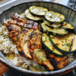Grilled Chicken and Zucchini Rice Bowls for Easy Dinners