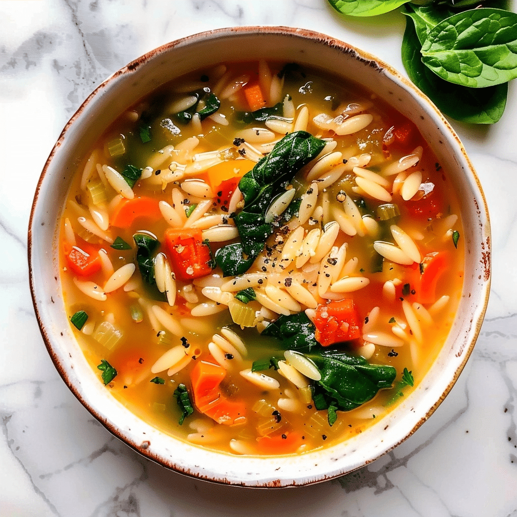 Italian Orzo Spinach Soup: A Hearty Homemade Meal