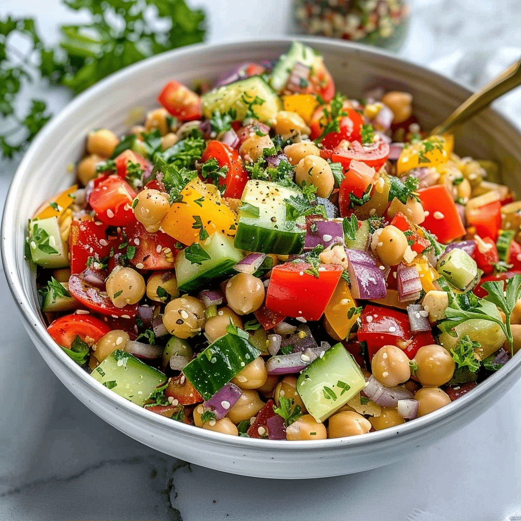Home Page 31 Mediterranean Chickpea Salad: A Fresh Healthy Recipe