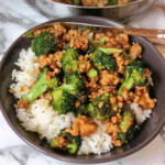 Honey Sriracha Ground Chicken and Broccoli Recipe