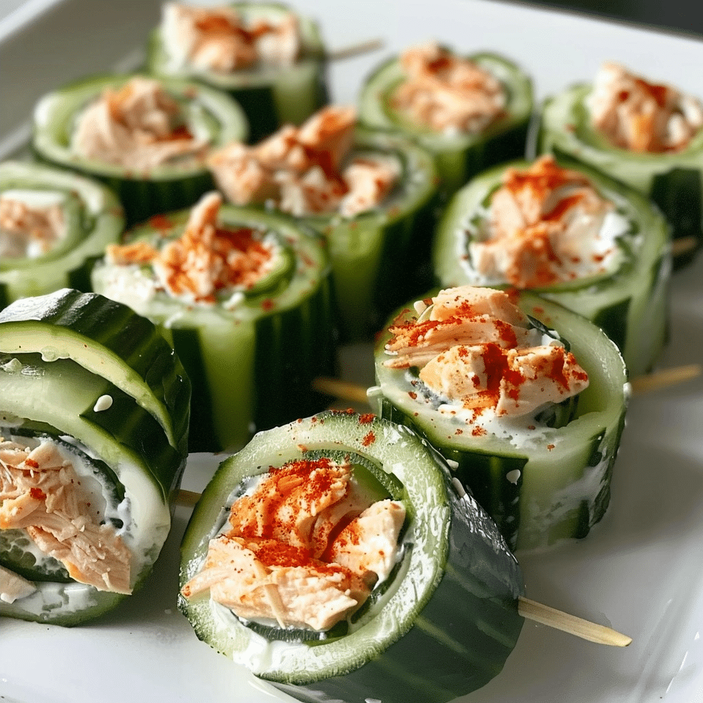 Home Page 31 Healthy Buffalo Chicken Cucumber Rolls Recipe