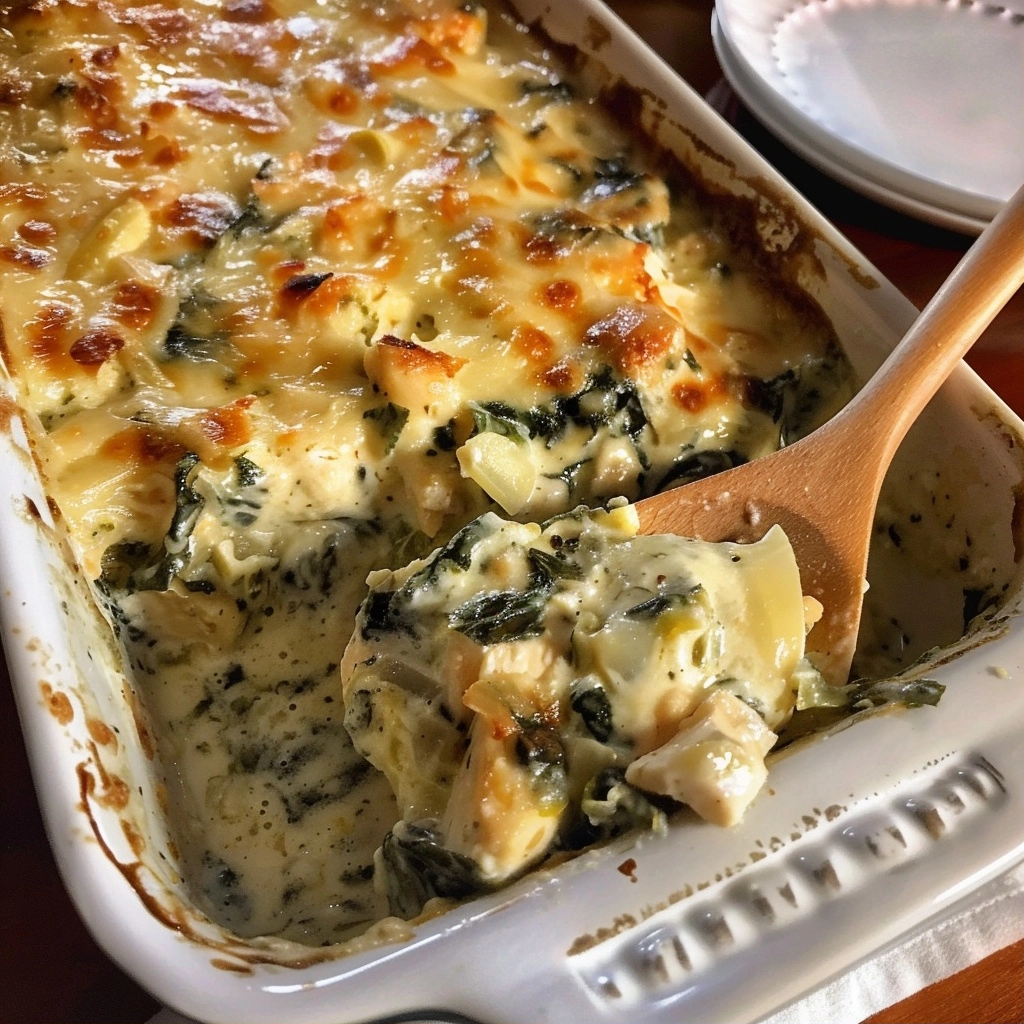 Home Page 35 Spinach Artichoke Chicken Bake (Casserole)