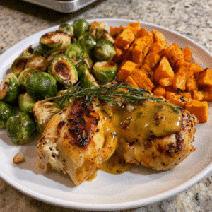 Sheet Pan Honey Dijon Chicken with Roasted Veggies 1 Sheet Pan Honey Dijon Chicken and Veggies