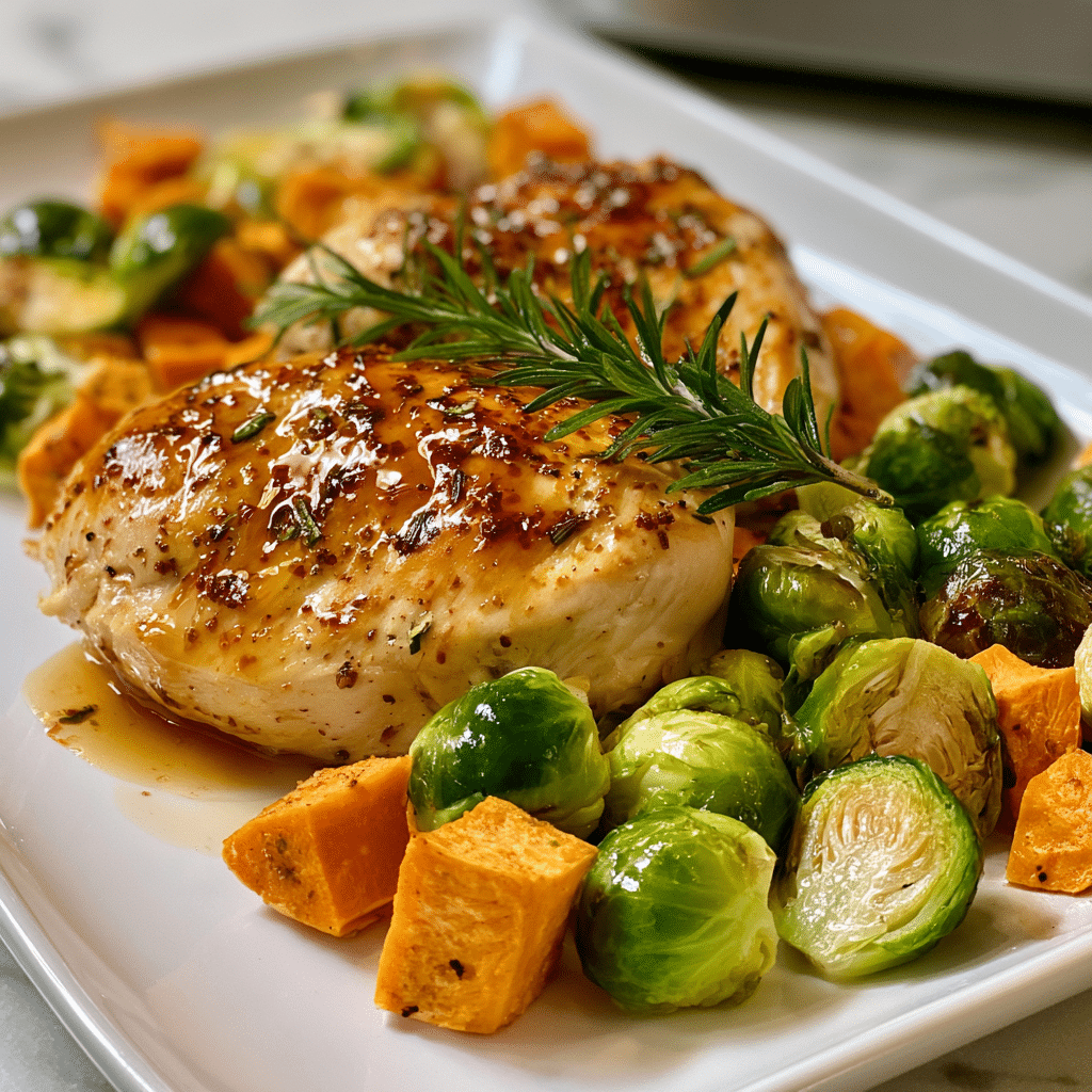 Sheet Pan Honey Dijon Chicken with Roasted Veggies 2 Sheet Pan Honey Dijon Chicken and Veggies