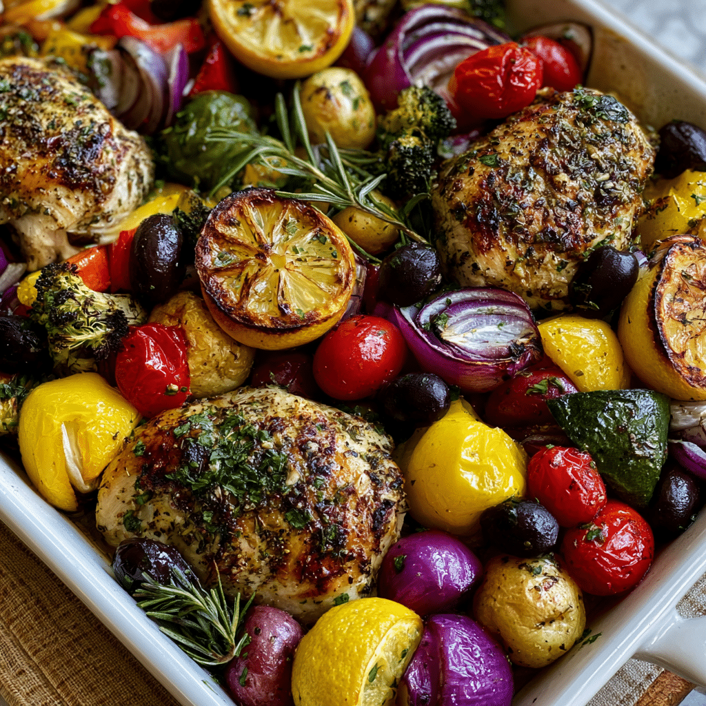 Sheet Pan Greek Chicken and Veggies