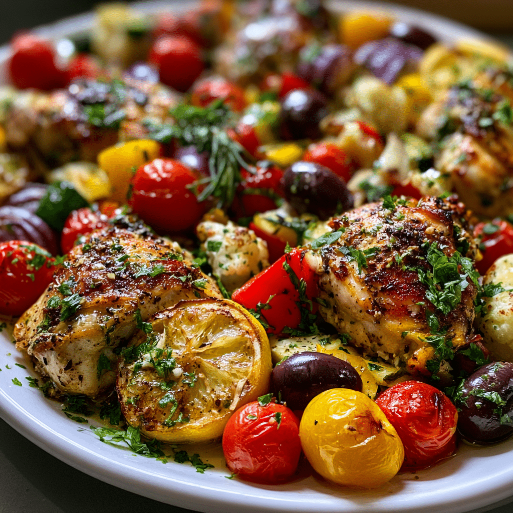 Sheet Pan Greek Chicken and Veggies