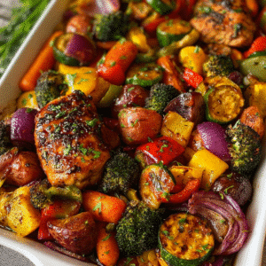 Sheet Pan Balsamic Glazed Chicken and Veggies 1 Sheet Pan Balsamic Glazed Chicken and Veggies