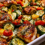 Sheet Pan Mediterranean Chicken and Zucchini