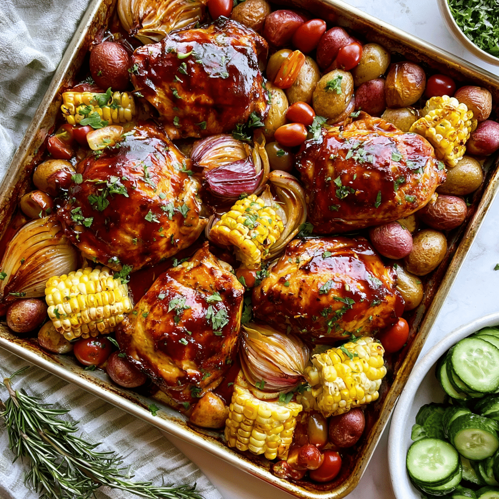 Home Page 9 BBQ Chicken Sheet Pan