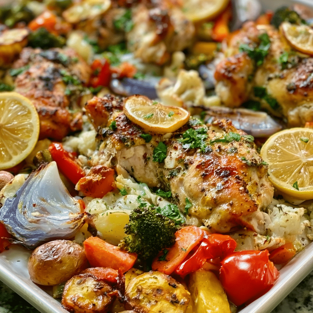 Home Page 15 Sheet Pan Lemon Herb Chicken and Veggies