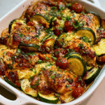 Mediterranean Chicken and Zucchini Bake