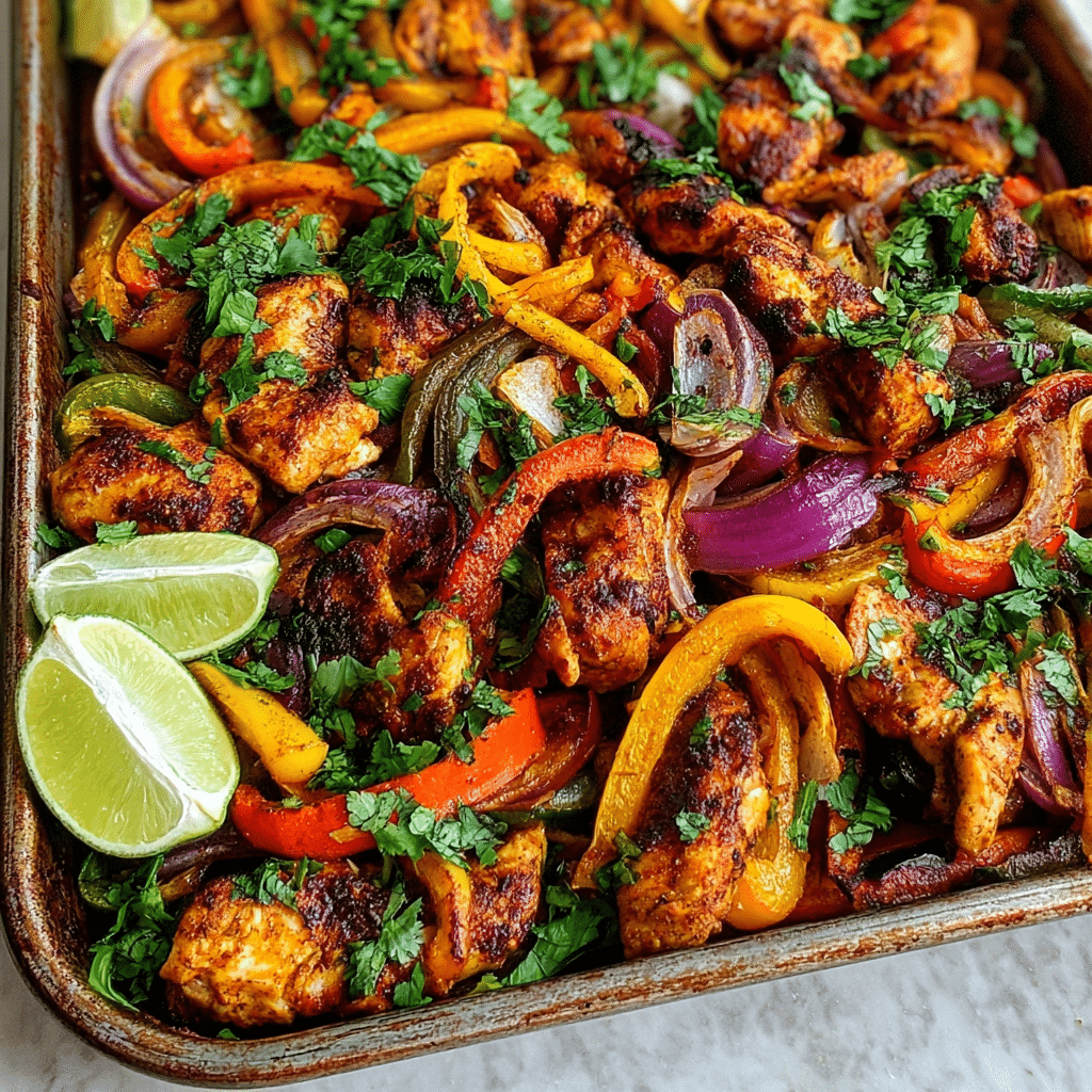 Sheet Pan Chicken Fajitas