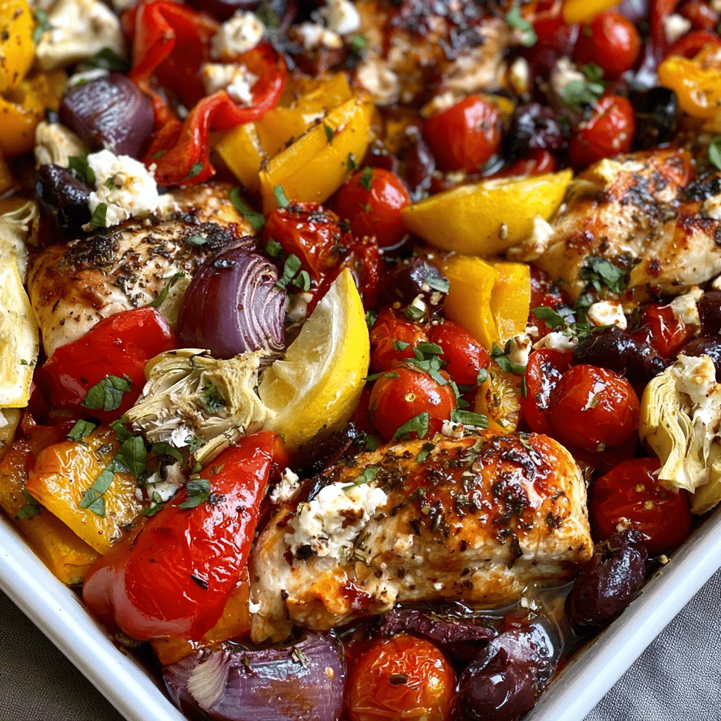 Sheet Pan Greek Chicken Traybake